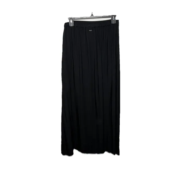 RVCA Black Midi Skirt Two Split Elastic waist Size Medium women's Lightweight - Image 3
