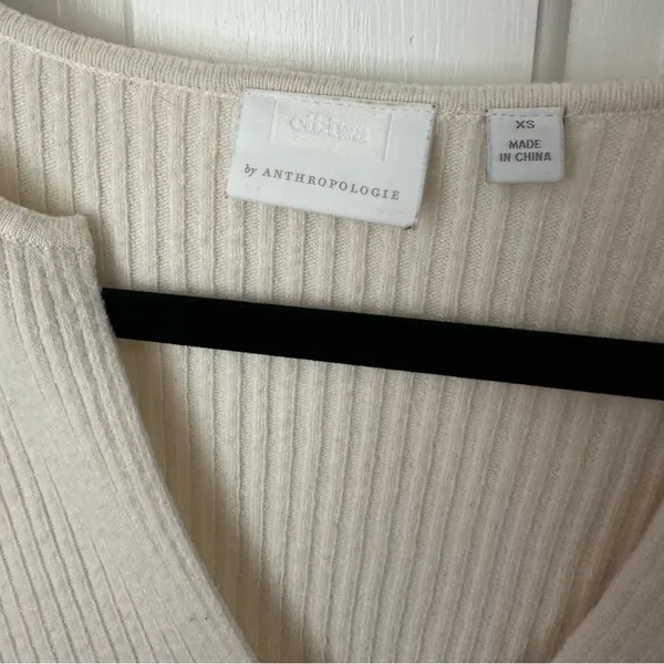 Ett:twa Amrita Ribbed Sweater Tunic Ivory Size XS - Image 4