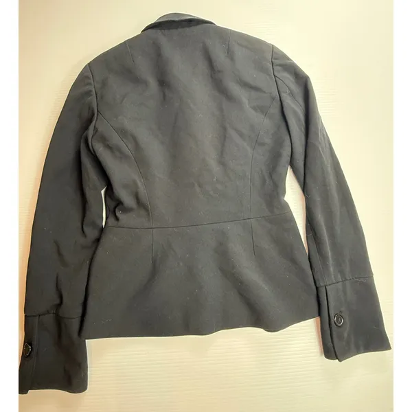 Black HW Blazer Jacket Womens Size 2 Fitted Career Business Office Interview‎ - Image 5