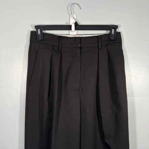 BOA Longline Dad Trousers Oversized Tailored Pleated Black Pants L NWOT - Image 5