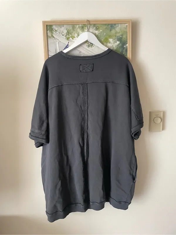 Free People We The Free Mari Muscle Sweatshirt Dress Size Medium in Charcoal - Image 6