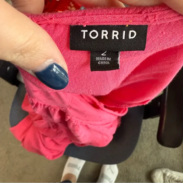 Torrid Midi Swiss Linen Surplice Dress Honeysuckle Pink 2X Valentines Day - Image 8