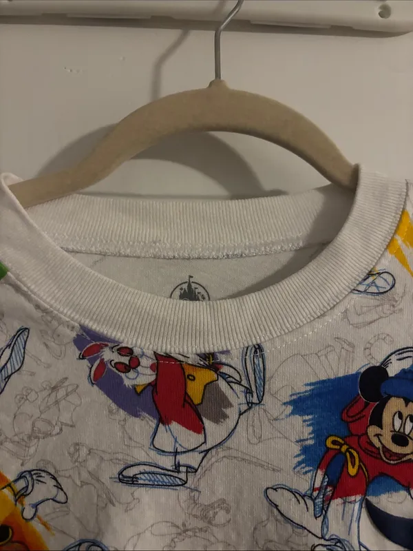 Disney White Long-Sleeve Mickey & Friends Allover Spirit Jersey - Image 3