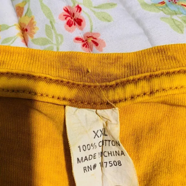 Unisex Short Sleeve Yellow‎ Summer T-Shirt Size XXL - Image 6