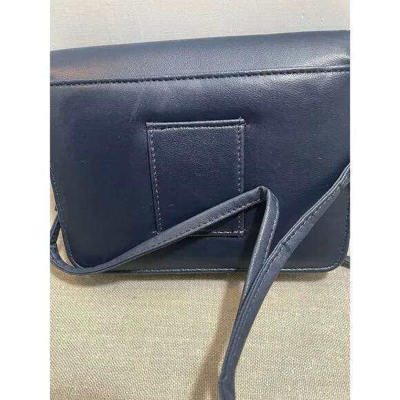 Buxton Crossbody Purse Convertible to‎ Belt Wallet Clutch Navy change purse, Key - Image 2
