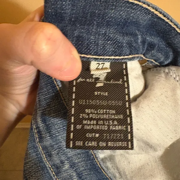 7 for All Mankind Dojo Bootcut Blue Jeans - Image 3
