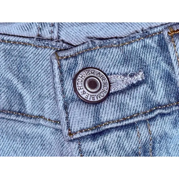 Abercrombie & Fitch 90s Relaxed Jean High Rise Blue Straight Jeans Womens 25 0 R - Image 5