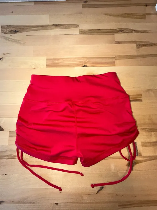 Red Scrunch Shorts Size XS - Image 2