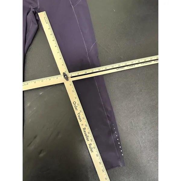 Lululemon Fast and Free 7/8 Dark Purple Pull On Tights Leggings Women's Size 6 - Image 11