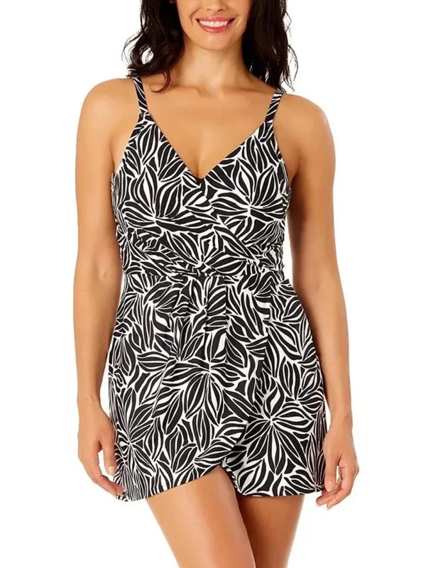 NEW Lands’ End UPF 50+ Adjustable Convertible Swim Abstract Floral Dress, Size M - Image 3