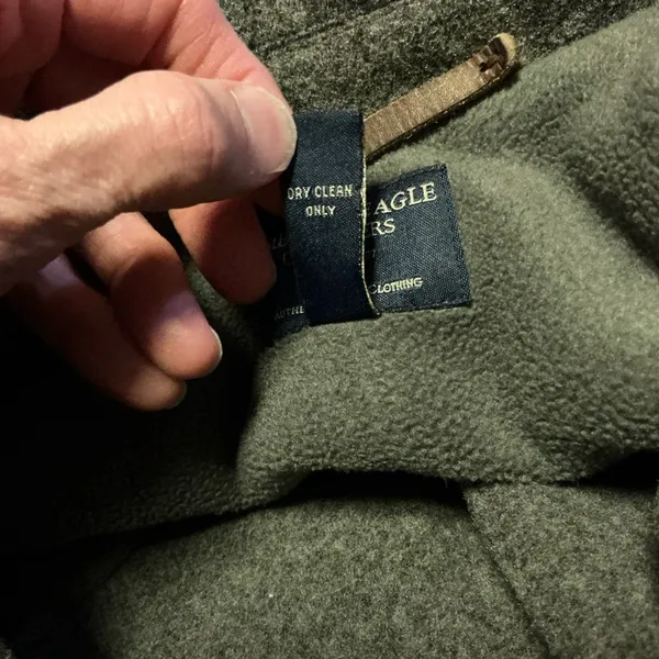 Vtg Y2K American Eagle Peacoat Gray Wool Blend Double Breasted Jacket M - Image 5
