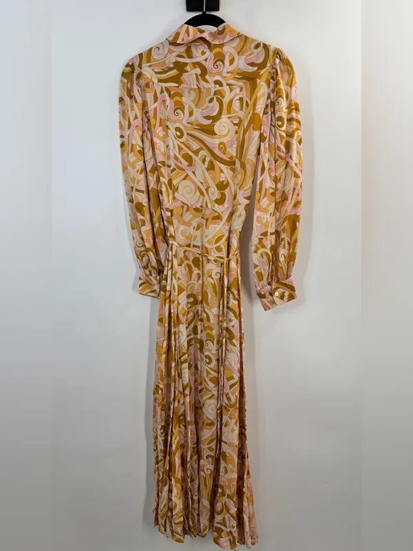 RIXO Georgina Midi Shirt Dress in Feather Twist - Image 6