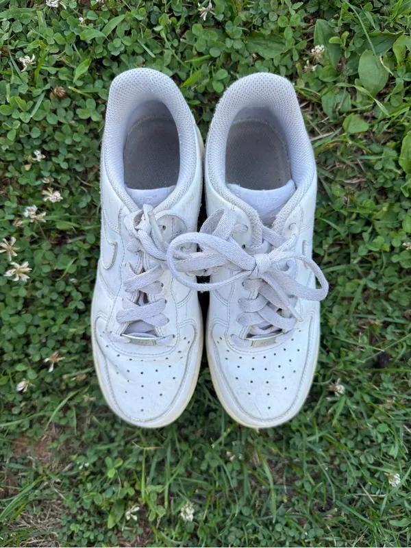 Nike Air Force 1 Low Triple White Leather Sneakers Women’s - Image 7
