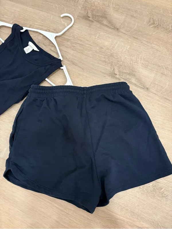 H&M Navy Tank And Shorts Set Size Small - Image 5