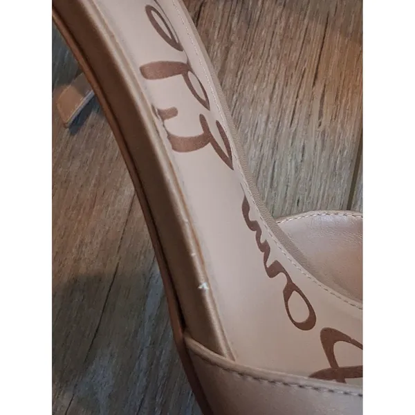 Sam Edelman Strappy Tan Beige Open Toe Heeled Sandals 3 in Heel Women size 8.5 - Image 15