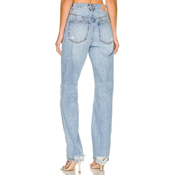 Free People We The Free East End Dusk Crvy Straight Shooter Denim Jeans Size 24 - Image 4