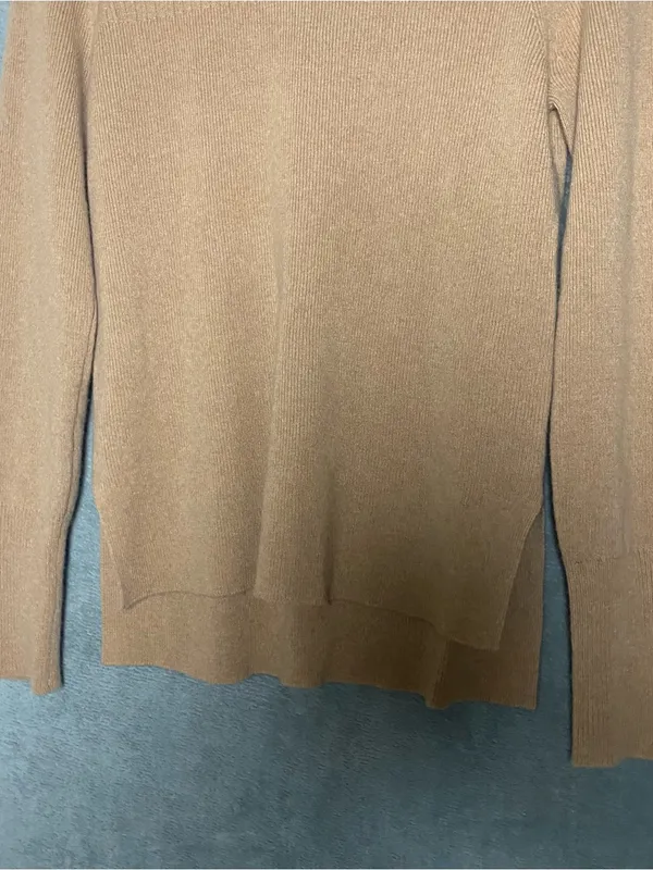 Women’s Camel Turtleneck Sweater Classic Cozy Knit Cashmere Fall Capsule Minimal - Image 4