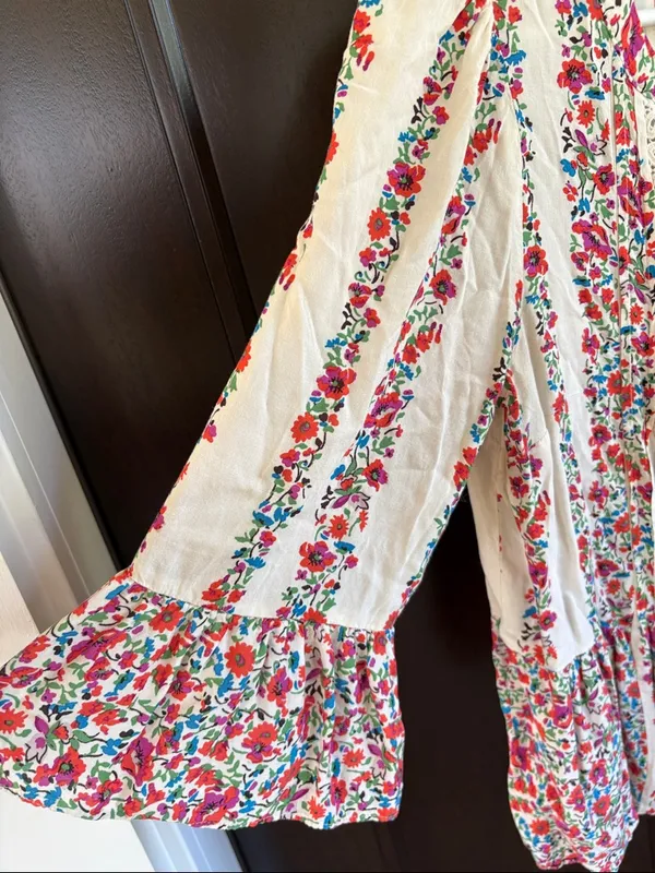 Anthropologie Maeve Hiver Floral Crochet Lace Panel Top Size 6 - Image 6