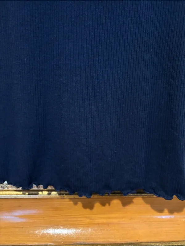 LuLaRoe Navy Ribbed Tee - Size XXS - Image 3
