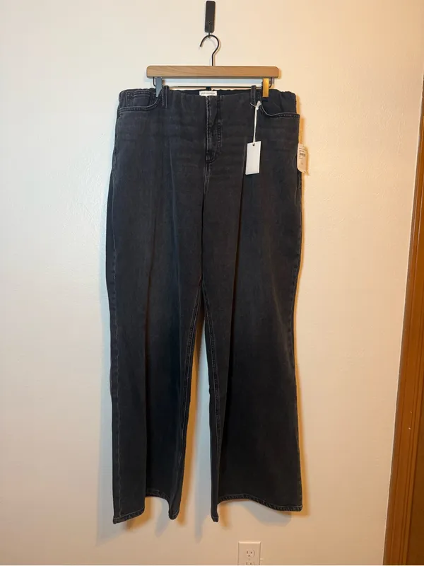 Good American‎ Wide Leg Pull-On Jeans - Image 2