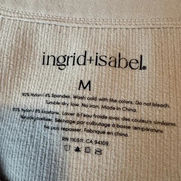 Ingrid & Isabel Ribbed Tank Tops Set of 2 Blue Tan Size M - Image 2