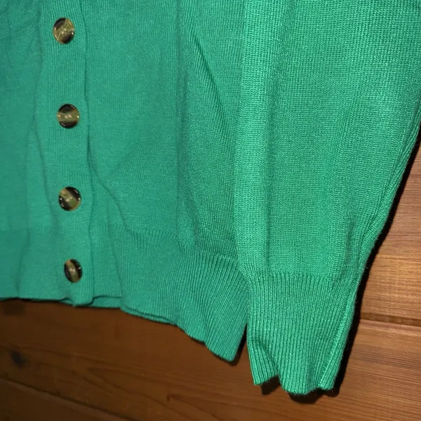Source Unknown Women's Green Button Front Cardigan Long Sleeve Size Small - Image 4