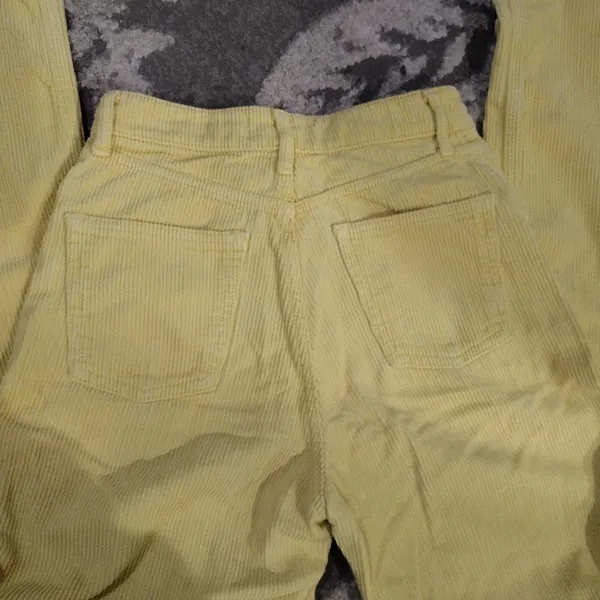 Zara yellow flare wide leg corduroy pants - Image 4