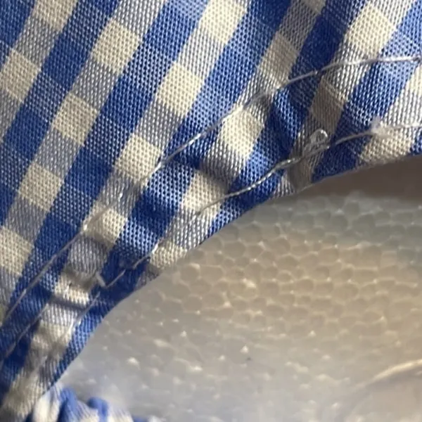 BP GINGHAM BOW CAP IN Baby BlueWHITE NWT NORDSTROM One Size - Image 7
