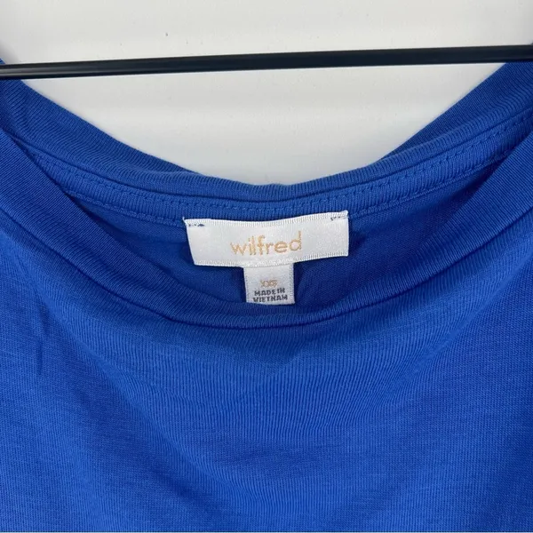 Aritzia Wilfred Soft XXS Cap Sleeve Solid Basic Open Back Crossover Tee‎ - Image 3