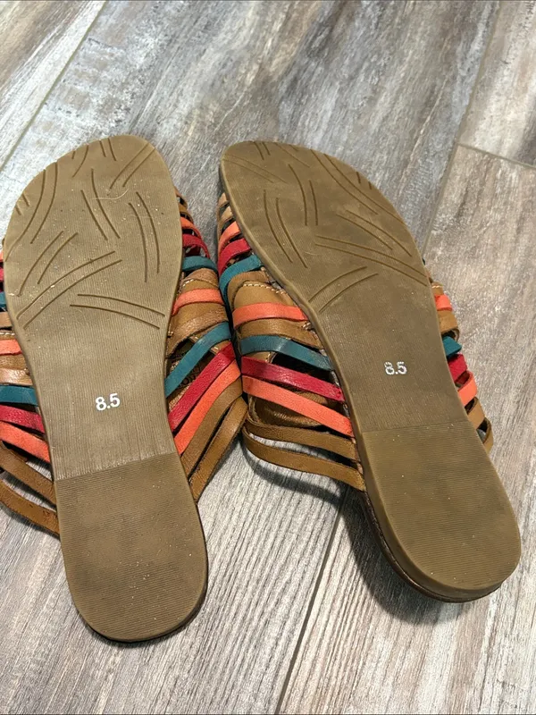 Roan Marilee Sandals by Bed Stu Southwest Leather Slide Huarache 8.5 - Image 4