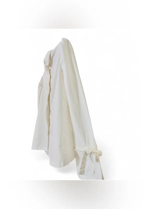 JW Anderson Uniqlo Women’s Cotton Long Tie Sleeved Collared Shirt Size XS - Image 14
