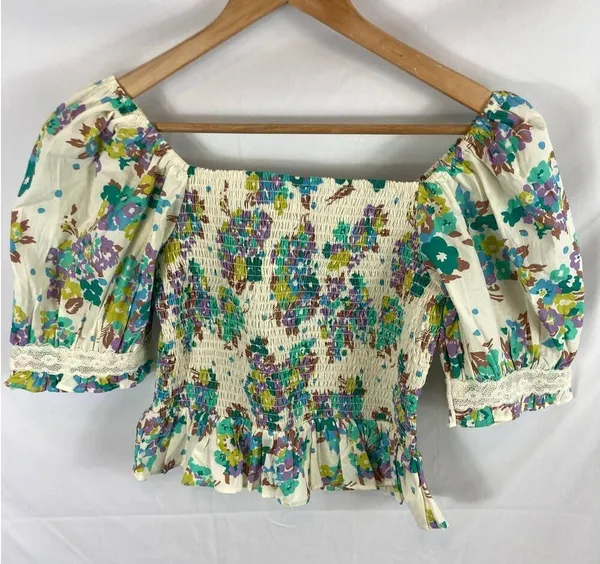 NWT River Island Smocked Floral Top size 12 / Medium - Image 4