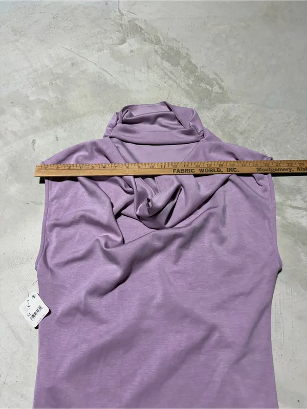 Free people NWT Sleeveless Cowl Neck dress purple MSRP$128 medium - Image 2