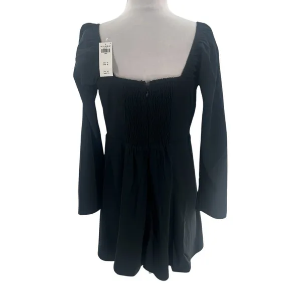 NWT Abercrombie & Fitch portrait day dress black sz L‎ - Image 3