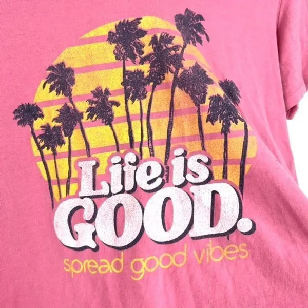 Life is‎ Good Vintage Style shirt small Barbie style 90s style Malibu - Image 2
