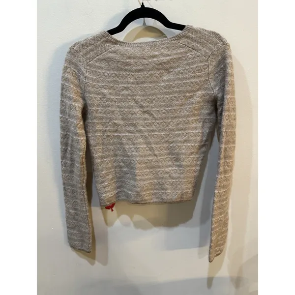 Vince Fair Isle V-neck cashmere sweater Tan Size XS - Image 6