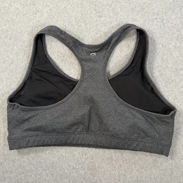 Gap GapFit XL Charcoal Grey Racerback Sports Bra Medium Support Activewear Workout - Image 5