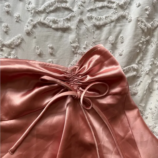 Windsor M PINK TIE ZIP SILK SKIRT - Image 3