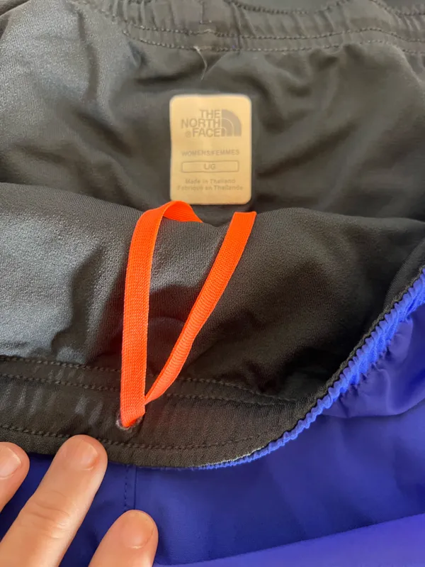 The North Face Women's Royal Blue & Orange Running Shorts - Image 7