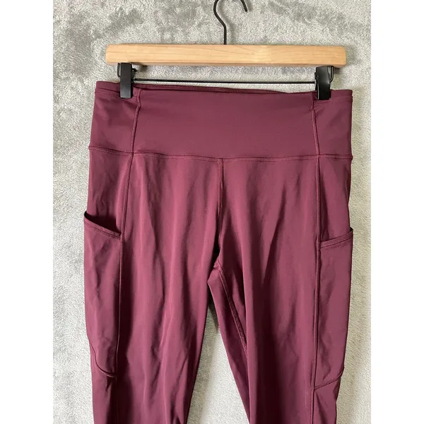 Lululemon Fast & Free‎ Crop II *Nulux 19" Dark Adobe Size 10 Running Track - Image 3