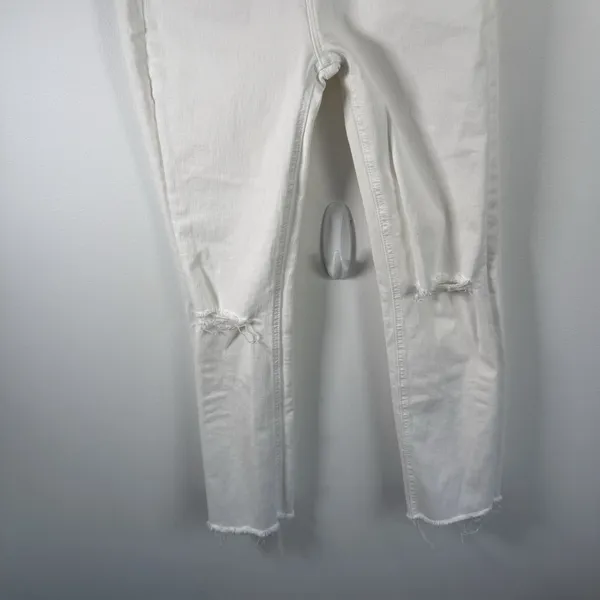 Mother Denim‎ The Tripper Ankle Fray Unfairest of Them All White Jeans Womens 24 - Image 4