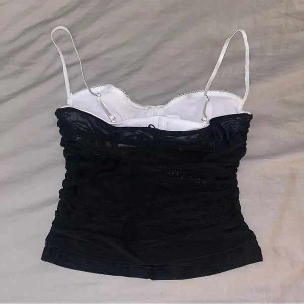 White Fox Boutique Remind Me Again Bustier Black, Small Mesh Crop Tank - Image 13