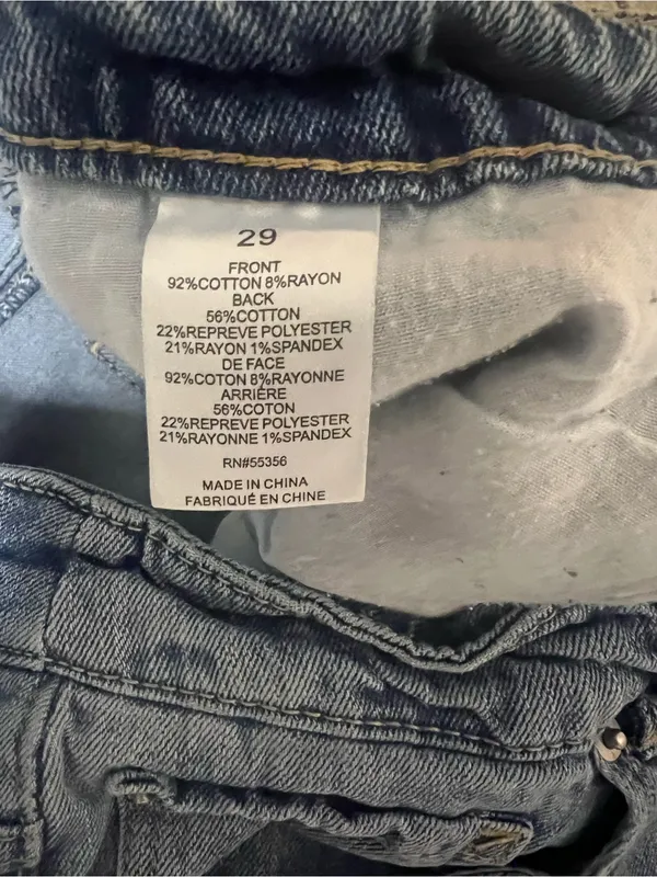 Blue Revival Wide Leg Denim Jeans Size 29 Medium Wash Flex Back - Image 3