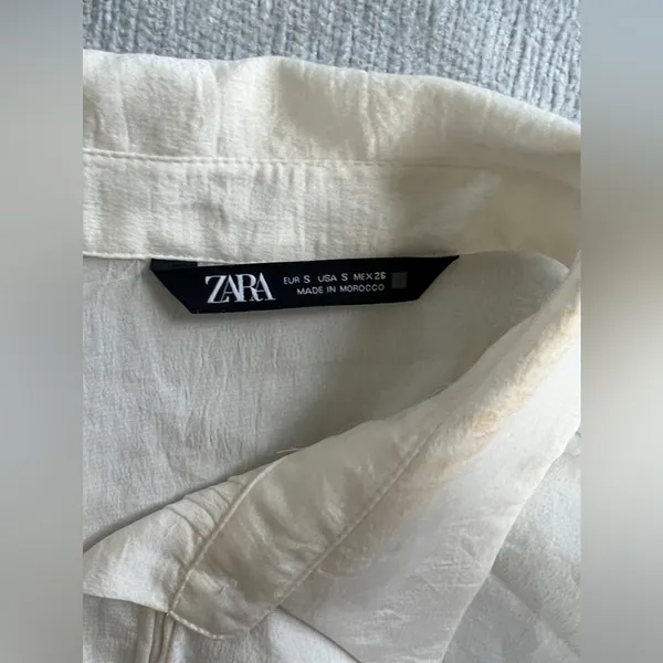 Zara Pearl Detail Buttondown Blouse - Image 5