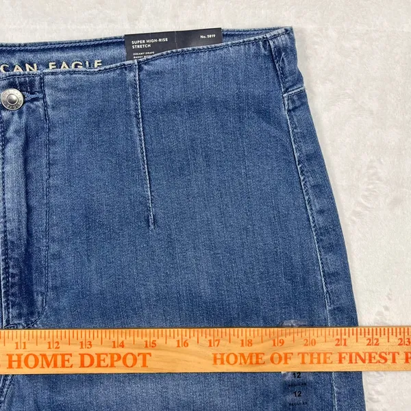 American Eagle Outfitters Women's Wide Leg Jeans - Medium Blue - Image 10