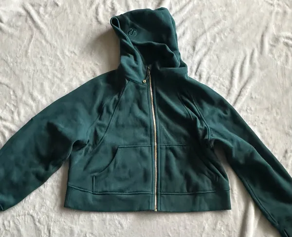 Lululemon Scuba Oversized Full-Zip Hoodie Storm Teal / Gold - Image 9