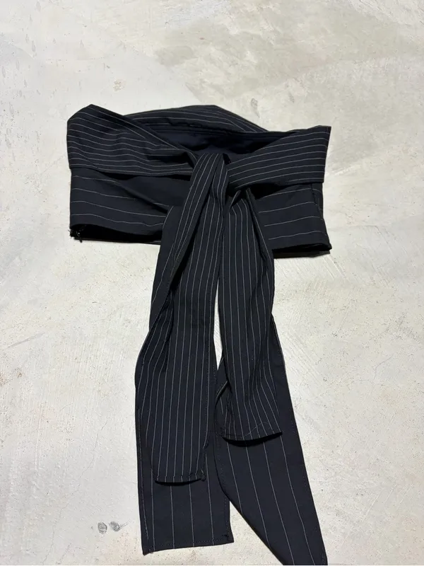 Zara NWT pinstripe crop top XS MSRP$40 - Image 2