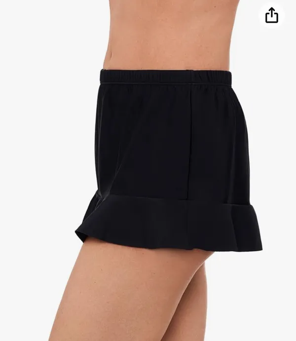 Aqua Green Women's Standard Ruffle Skirted Bottom - Image 2