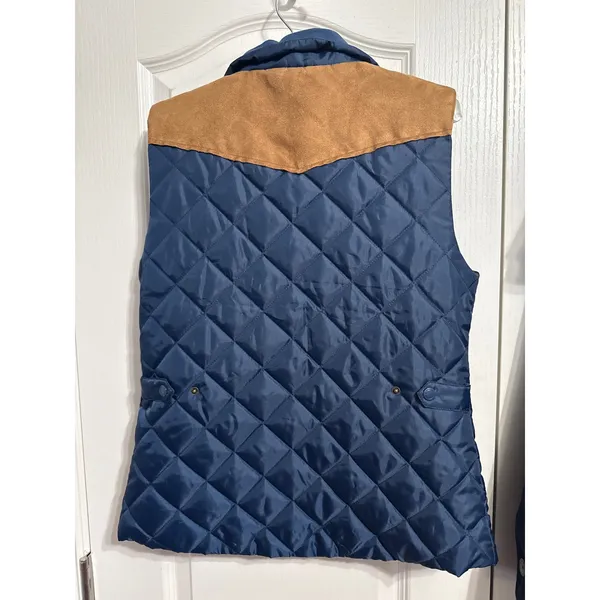 Natural‎ Reflections Quilted Vest Plaid Lined Equestrian Preppy Cabincore Chore - Image 3