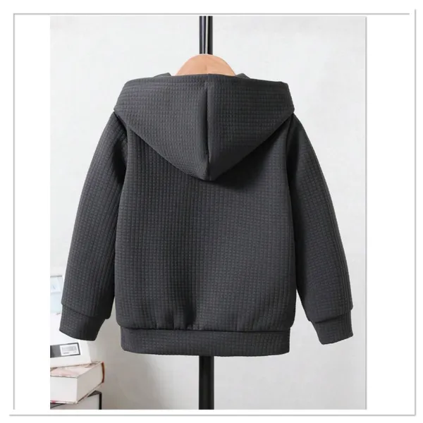SheIn Young Boy Letter Patched Kangaroo Pocket Hoodie - Image 2